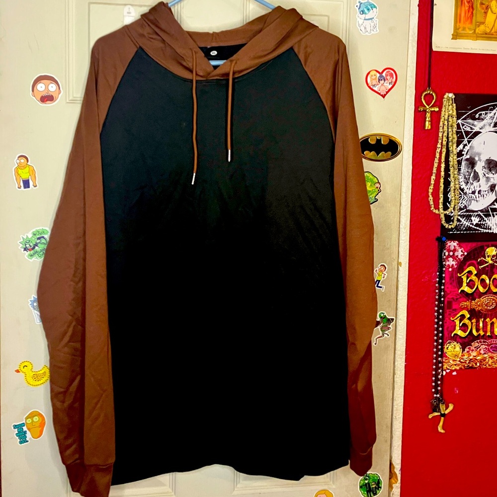 Burgundy and black hoodie